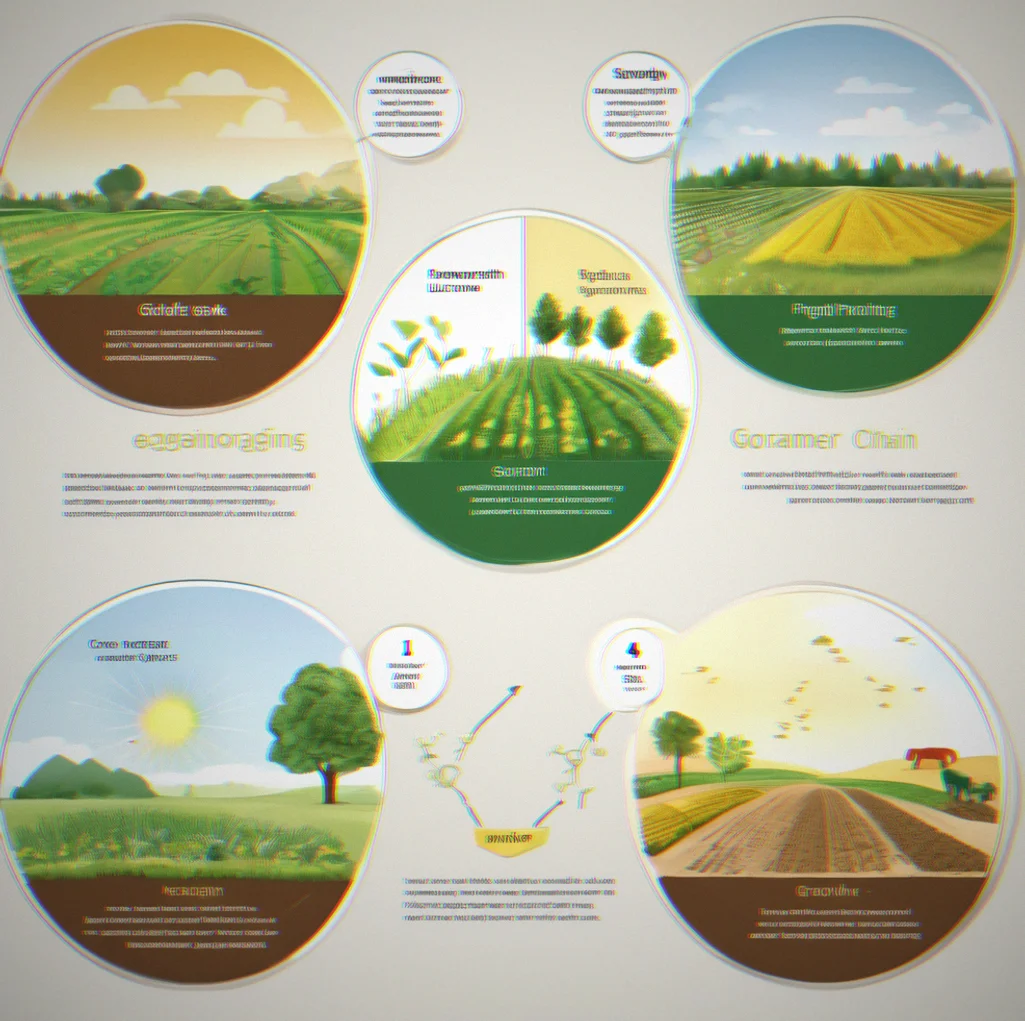 Four circular diagrams showing aligned messaging for investors, customers, team members, and supply chain partners around the same core growth principles